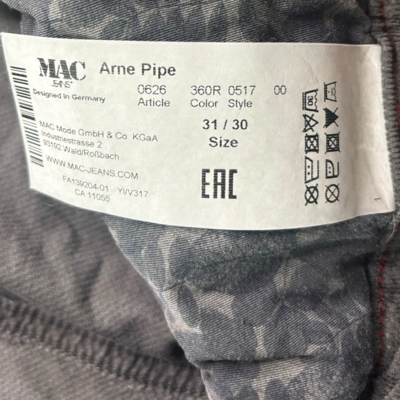 Men’s Mac Jeans Arne Pipe Corduroy Skinny Pant Size 31/30 - Picture 3 of 15